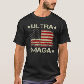 T-shirt Ultra Maga Messy Bun- The Great Maga King Donald T (Devant)