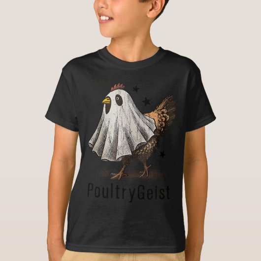 T-shirt Ultrygeist Chicken, Chicken Ghost, Funny Halloween (Devant)