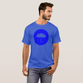 T-shirt Umbrella Icon on Blue Circle (Devant entier)