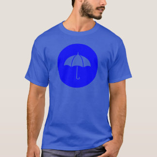 T-shirt Umbrella Icon on Blue Circle