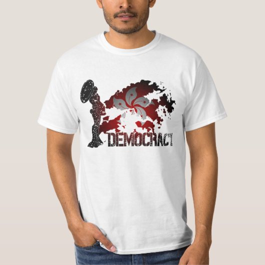 T-shirt Umbrella Revolution Hong-Kong Democracy (Devant)
