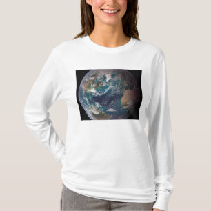 T-shirt Un à pleine vue de la terre montrant les données