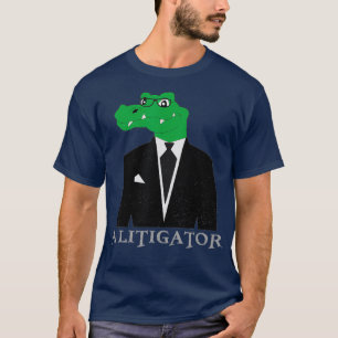 T-shirt Un Alligator Litigateur En Costume Amusant Avocat