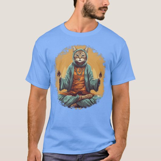 T-shirt Un ami de chats de yoga (Devant)