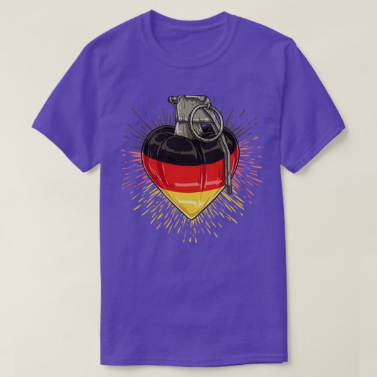 T-shirt Un amour explosif pour l'Allemagne (Design devant)