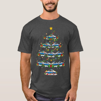 T-shirt Un Amoureux De Voiture De Police Correspondant Pèr