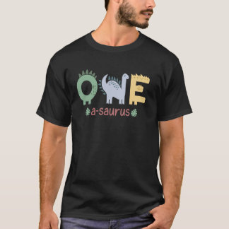 T-shirt Un an Un Saurus drôle de dinosaure famille Anniver