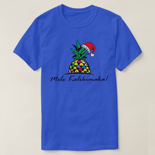 T-shirt Un ananas Mele Kalikimaka Aloha (Design devant)