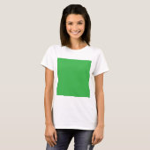 T-shirt un arrière - plan vert avec une bordure blanche (Devant entier)