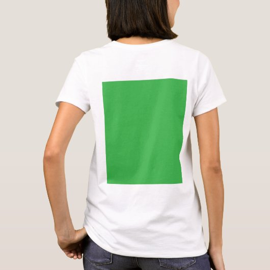 T-shirt un arrière - plan vert avec une bordure blanche (Dos)