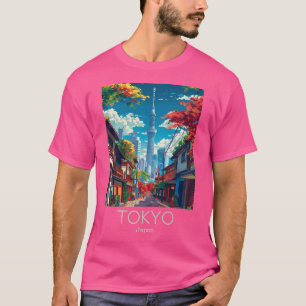 T-shirt Un Art Vintage voyage De Tokyo - Japon