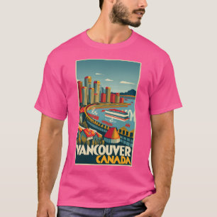 T-shirt Un Art Vintage voyage De Vancouver - Canada