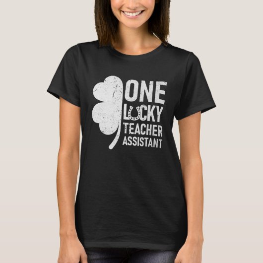 T-shirt Un assistant enseignant chanceux St patrick corres (Devant)