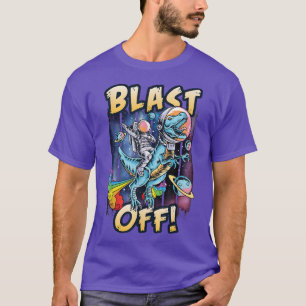 T-shirt Un astronaute à cheval sur un dinosaure à cheval s