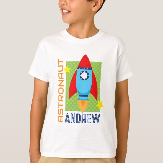 T-shirt Un astronaute blanc s'appelle Space Rocket Party S
