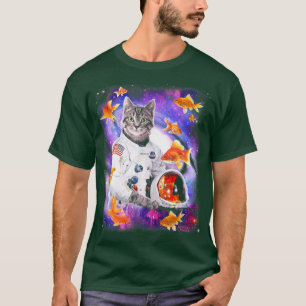 T-shirt Un astronaute de chat dans l'espace cosmique Chemi