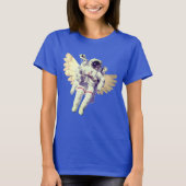 T-shirt Un astronaute drôle avec des ailes d'ange dans l'e (Devant)