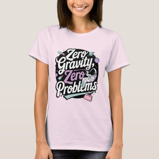 T-shirt Un astronaute en lice Sipping Coffee in Space (Devant)