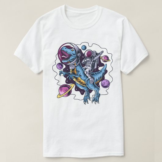 T-shirt Un astronaute en T-Rex (Design devant)