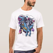 T-shirt Un astronaute en T-Rex (Devant)