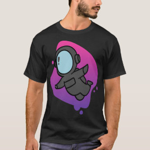 T-shirt Un astronaute fait cadeau à un astronaute noir équ