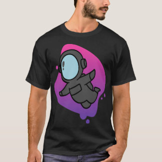 T-shirt Un astronaute fait cadeau à un astronaute noir équ