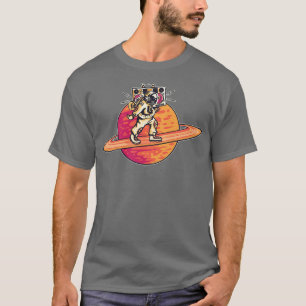 T-shirt Un astronaute funky rétro avec Boombox