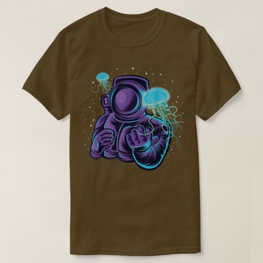 T-shirt Un astronaute sous l'eau Cosmonautes planète Lune  (Design devant)