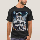 T-shirt Un astronaute sur la Lune Drôle Drôle de dire (Devant)