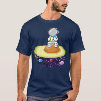 T-shirt Un astronaute sur l'Avocado dans l'espace