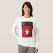 T-shirt Un astronaute sur Mars Space Explorer Red Planet (Devant entier)