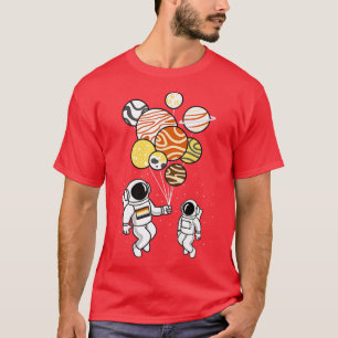 T-shirt Un astronaute tient des ballons d'ours gays