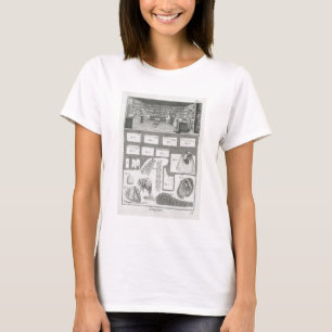 T-shirt Un atelier de lingerie et du matériel, de