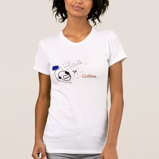 T-shirt Un auteur sans café (Devant)