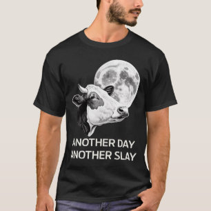 T-shirt Un autre jour Une autre lune de vache tache Motiva