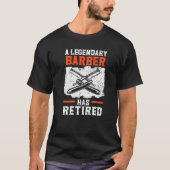 T-shirt Un Barbier Légendaire A Retraité Barbershop Hairst (Devant)