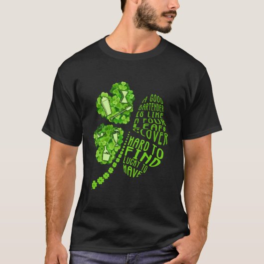 T-shirt Un Barman Est Comme Un Clover À Quatre Feuilles Pa (Devant)