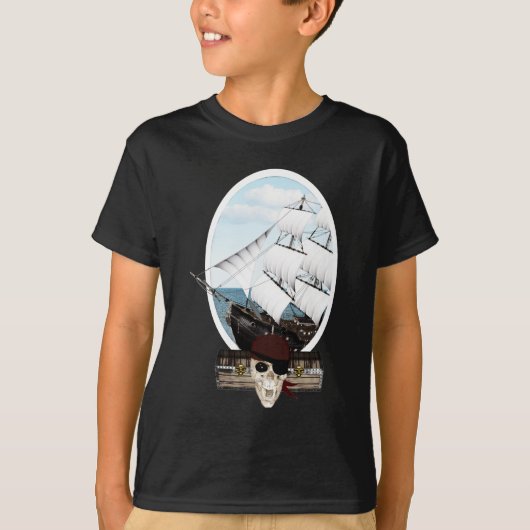 T-shirt Un bateau pirate (Devant)