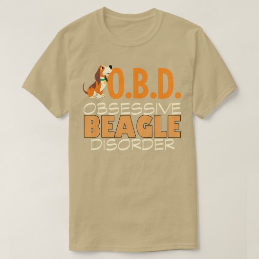T-shirt Un Beagle Obsessionnel mignon (Design devant)
