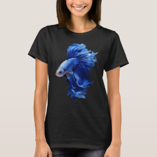 T-shirt Un beau poisson Guppy bleu Guppies fantaisie figue