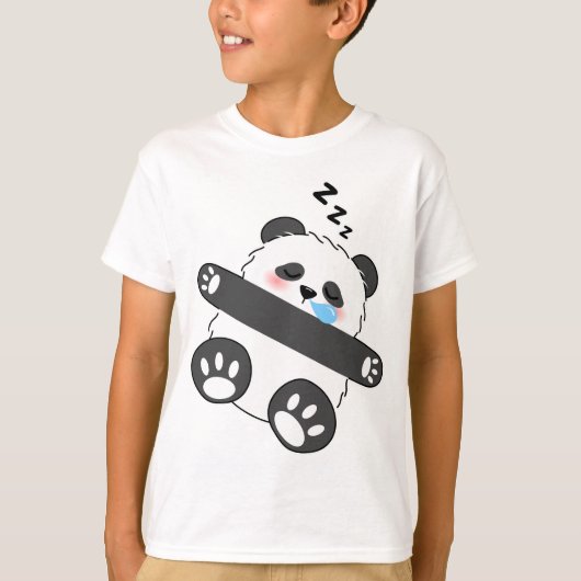 T-shirt Un bébé panda mignon dormant paisiblement (Devant)
