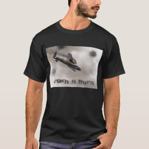T-shirt Un bombardier Lancaster en feu