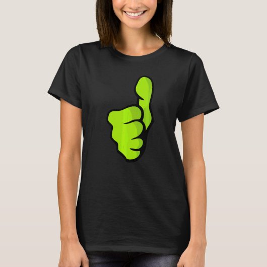 T-shirt Un bon travail d'approbation des pouces verts (Devant)