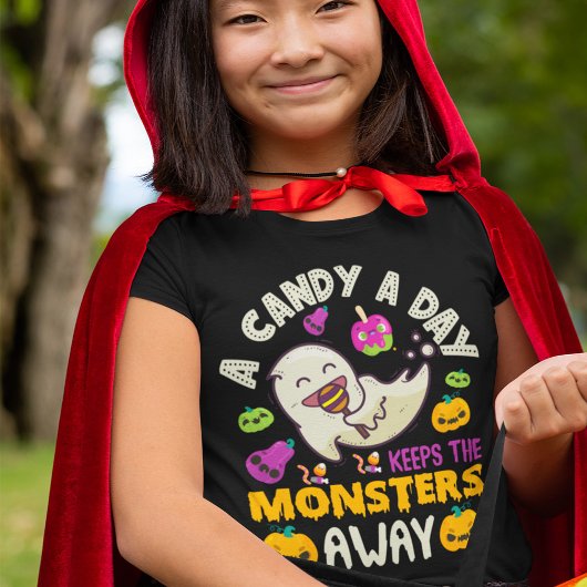 T-shirt Un Bonbon Par Jour Empêche Les Monstres D'Hallowee