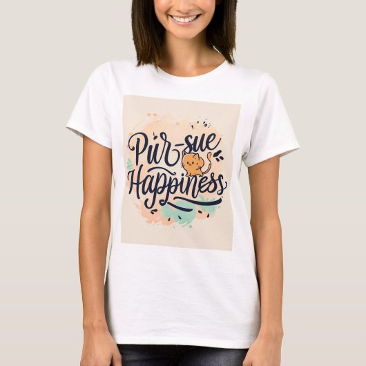 T-shirt "Un bonheur pur et simple." (Devant)