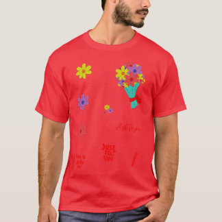 T-shirt Un bouquet coloré de fleurs Cadeau Pack