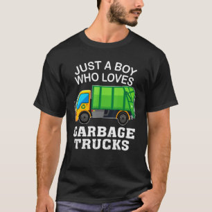 T-shirt Un Camion-poubelle Juste Un Garçon Qui Aime Les Ca