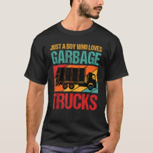 T-shirt Un Camion-poubelle Juste Un Garçon Qui Aime Les Ca