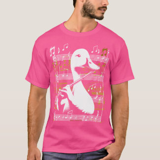 T-shirt Un Canard Cool Jouant De La Musique Sur Une Flûte
