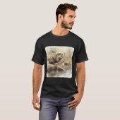 T-shirt Un castor construisant un barrage de construction (Devant entier)